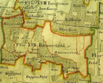 Die Flurübersichtskarte zum Sendenhorster Urkataster von 1830 enthält einige Flur- und Hofnamen, die bis heute erhalten geblieben sind. <br>Foto: LWL</br>