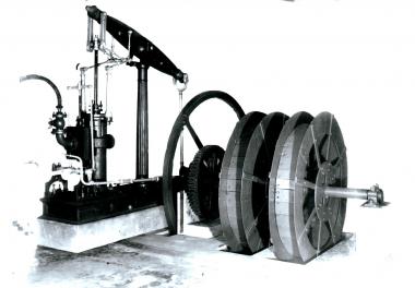 Im Bergbaumuseum Bochum steht diese Balancierdampfmaschine (Fuckepott), gebaut 1839 in Isselburg bei der Firma Nering Bögel & Co.<br>Foto: LWL</br>