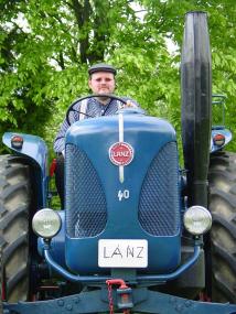 Beim ersten 'Träckertreffen im Industriemuseum' ist Andy Räker , hier mit seinem Lanz Bulldock D-4026, auf jeden Fall mit von der Partie. <br>Foto: LWL/Knostmann<7br>