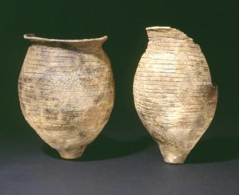 Für westfälische Verhältnisse riesengroß: 40 Zentimeter hoch sind die sogenannten Riesenbecher, in denen die Menschen vor 4000 Jahren ihre Lebensmittel aufbewahrten.    <br>Foto: LWL/S. Brentführer</br>