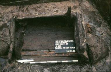 In Burgsteinfurt gefunden: Die Holzkästen zur Aufbereitung von Eicheln für den menschlichen Verzehr.<br>Foto: LWL/Jentgens</br>