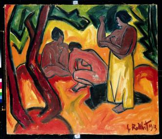 Das Ölbild 'Im Walde' von Karl Schmidt-Rottluff ist das Kunstwerk des Monats Mai.<br>Foto: LWL</br>