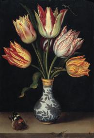 Ambrosius Bosschaert, Tulpen in einer Wan-Li-Vase, um 1619. <br>Foto: LWL</br>