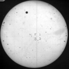 Venus-Transit-Aufnahme von 1882 <br>Foto: U.S. Naval Observatory Library</br>