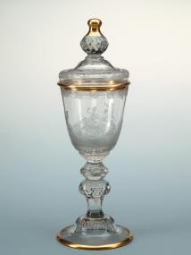 Deckelpokal mit Szenen der Falkenjagd, um 1745/48<br>Foto: LWL</br>