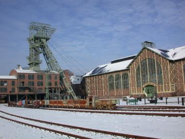 Ein ungewohnter Anblick: Die Dortmunder Zeche Zollern II/IV im Schnee. <br>Foto: LWL/Hudemann/Holtappels </br>