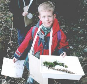 Dieser ambitionierte Forscher präsentiert stolz seine Ergebnisse. <br>Foto: LWL</br>