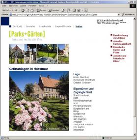 Parks+Gärten im Internet: Jede der 134 Anlagen ist auf mehren Seiten umfangreich in Wort und Bild dargestellt.<br>Foto: LWL</br>