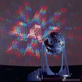 Zum Abschluss der Reihe ¿Zehn Jahre Sternstunden für Kinder & Junggebliebene¿ zeigt das LWL-Planetarium eine Lasershow.   <br>Foto: LWL/Egbert</br>