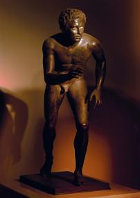 Bronzestatue eines Läufers aus der Villa dei Papiri in Herculaneum, Museo Archeologico Nazionale Napoli. <br>Foto: Jochen Hähnel</br>