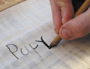 Wie schrieben damals die Menschen ¿ zu lernen im ¿Scriptorium¿.<br/>Foto: Martin Birker
