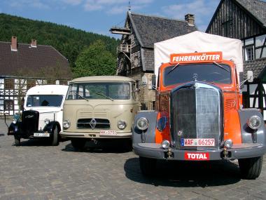 Auch diese Lkw der Marken Blitz, Borgward und Mercedes sind am kommenden Wochenende zu Gast im LWL-Freilichtmuseum. <br>Foto: LWL<br />