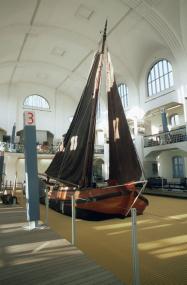 Die Tjalk "Goede Verwachting" - ein Lastensegler aus dem Jahr 1913 - ist Blickfang im Museum der Deutschen Binnenschifffahrt. <br/>Foto: Museum des Deutschen Binnenschifffahrt