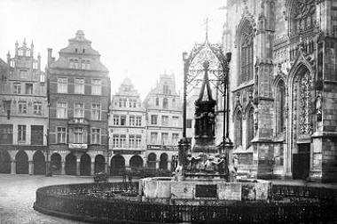 Der alte Lamberti-Brunnen (ca. 1930). <br/> Repro: LWL