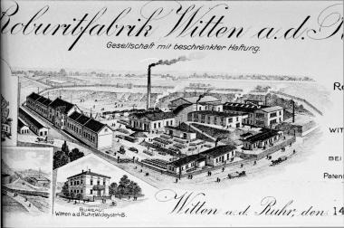 Briefkopf der Firma Roburit aus dem Jahr 1903. Stadtarchiv Witten. 					Repro: LWL
