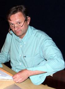 Manne Spitzer liest aus Salmon Rushdies ¿Harun und das Meer der Geschichten¿ im Planetarium Münster.<br>Foto: LWL/Knoche<br />