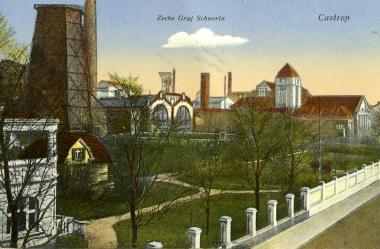 Eine Postkarte von der Zeche Graf Schwerin (ca. 1910).<br>Foto: LWL<br />