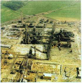 Explosionsunfall in Flixborough, Großbritannien, am 1. Juni 1974. <br>Repro: LWL<br />