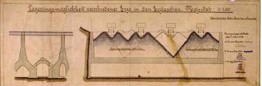 Ein Ausschnitt aus dem Querschnittsplan der Möllerung der Henrichshütte zeigt, wie die Erze gelagert werden konnten. Foto: LWL-Industriemuseum
