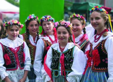 Polnische Kinder beim Zechenfest auf der Zeche Zollverein, 2004. <br>Foto: Plonka <br />