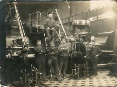 Friedhelm Gerlach hat für die Ausstellung "Meine Hütte" dieses historische Bild aus der Gebläsehalle der Henrichshütte eingeschickt. Es stammt vermutlich aus den 1920er Jahren.               Repro: LWL