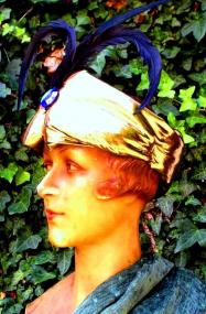 Else Lasker Schüler als Prinz im Sternenmantel beim LWL-Industriemuseum Schiffshebewerk Henrichenburg. <br>Foto: PR<br />
