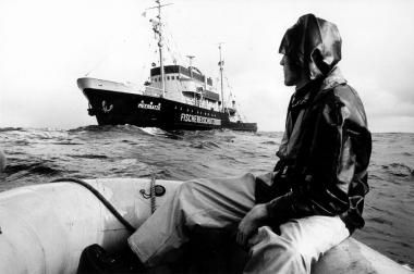 Seenotretter im Einsatz. Im Schiffshebewerk werden historische Filmaufnahmen gezeigt. <br>Repro: LWL<br />