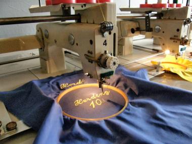 Stickmaschine aus der ehemaligen Stickerei Pfadt, Krefeld. <br>Foto: Helmut Bauhüs. <br />