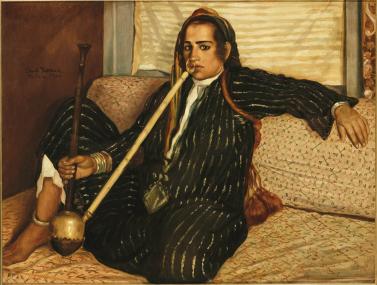 Gemälde wie die ¿Haschischraucherin¿ von Emile Bernard aus dem Pariser Musée d`Orsay werden ab September 2008 im LWL-Landesmuseum zu sehen sein. Dank der Landeshaftung NRW müssen die Werke nicht kostspielig versichert werden. Foto: LWL
