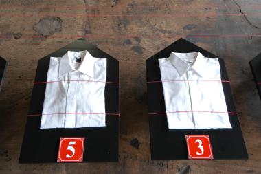 Textile Installation der Künstlerin Christa Maria Kirch: ¿Hemdener Weg¿.   Foto: LWL/Hudemann