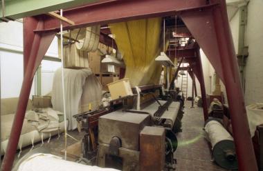 Jacquardgesteuerte Leinenwebstühle aus Bielefeld. <br>Foto: LWL<br />