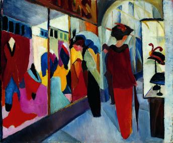 Modegeschäft, Öl/Leinwand, 1913