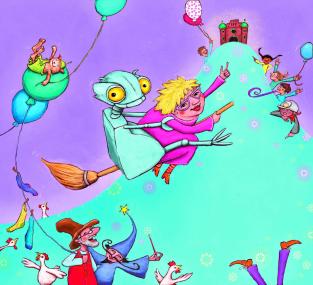 Kindertag im LWL-Industriemuseum mit Pettersson und Findus, Ritter Rost und Hexe Verstexe. <br>Illustration: Pe Grigo<br />