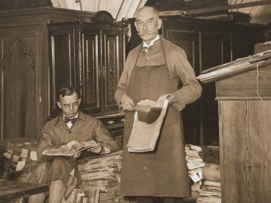 So sahen Ordnungsarbeiten im Archiv zu Anfang des 20. Jahrhunderts aus. <br>Foto: Stadtarchiv Stendal<br />