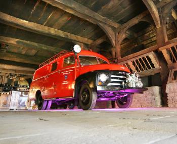 Im Lippischen Meierhof des LWL-Freilichtmuseums wird im Rahmen des Themenjahres ein Feuerwehrwagen von Opel, Modell "Blitz", zu sehen sein.<br>Foto: LWL<br />