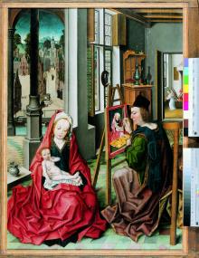 Derick Baegert, Der Evangelist Lukas malt die Madonna, ca. 1485, Westfälischer Kunstverein. <br>Foto: LWL<br />