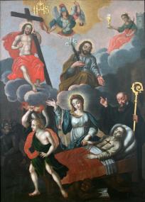 Ars moriendi: Die Todesstunde, 18. Jahrhundert, Öl auf Leinwand.<br>Foto: Ansgar Hoffmann, Schlangen<br />