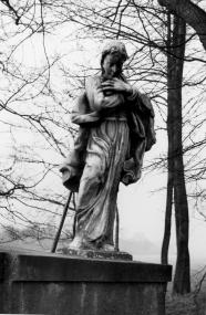 Skulptur Johannes' des Täufers, Teil der Kreuzigungsgruppe Hoffterheiden Kreuz, Kirchhellen (Kreis Recklinghausen).<br>Foto: LWL/Rottmann<br />