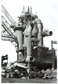 Hochofen des Schalker Gruben- und Hüttenvereins in Gelsenkirchen, 1982. Foto: Socha