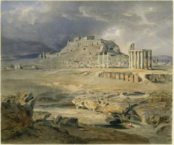 Carl Rottmann, Athen - Akropolis und Olympieion, 1836, Staatliche Graphische Sammlung, München.<br>Foto: LWL<br />