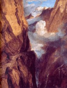 Joseph Mallord William Turner, Die Teufelsschlucht, 1803-1804, Birmingham Museums and Art Gallery, Birmingham.<br>Foto: LWL<br />