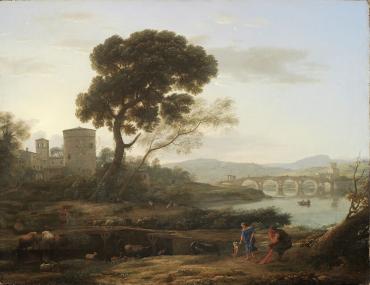 Claude Gellée gen. Lorrain, Pastorale Landschaft bei Rom mit der Pont Molle, 1645.<br>Foto:Birmingham Museums & Art Gallery<br />