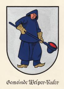 Der Gießer im Wappen von Welper verweist auf die enge Verbindung mit der Henrichshütte. <br>© Stadtarchiv Hattingen<br />