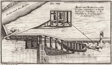 Vorschläge von L. Chr. Sturm für kraftsparende Bootstransporte über eine geneigte Ebene aus dem Jahr 1720. <br>Foto: LWL/M. Holtappels<br />