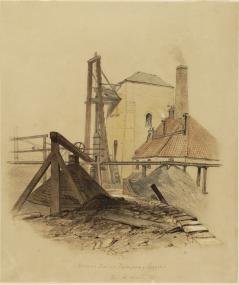 Dieses Aquarell von Thomas Hair zeigt die ¿Percy Main Colliery¿ in Nordengland. <br>Foto: Great North Museum: Hatton/Tyne & Wear archives an museums<br />