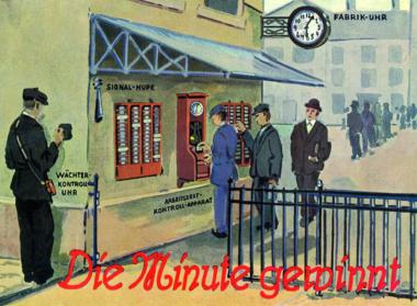 Werbepostkarte der Württembergischen Uhrenfabrik Bürk & Söhne, Schwenningen. <br>Repro: LWL<br />