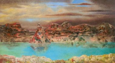 Max Ernst, Pyramid Lake, 1946; Spies/Metken 2504, Privatsammlung München.