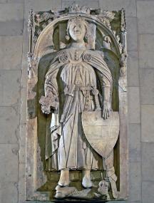 Die Originalgrabplatte aus dem 13. Jahrhundert.<br>Foto: Katholisches Pfarramt St. Johannes Evangelist zu Selm-Cappenberg<br />