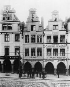 Der Prinzipalmarkt in Münster mit ¿Galanteriewaren Ruhfus¿, um 1905.<br>Foto: Julius Gärtner/LWL-Archiv<br />