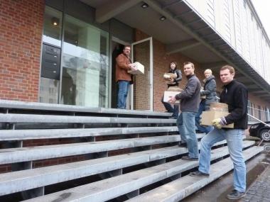 Umzug der letzten Archäologen nach Münster-Coerde in die Speicherstadt . <br>Foto: LWL<br />